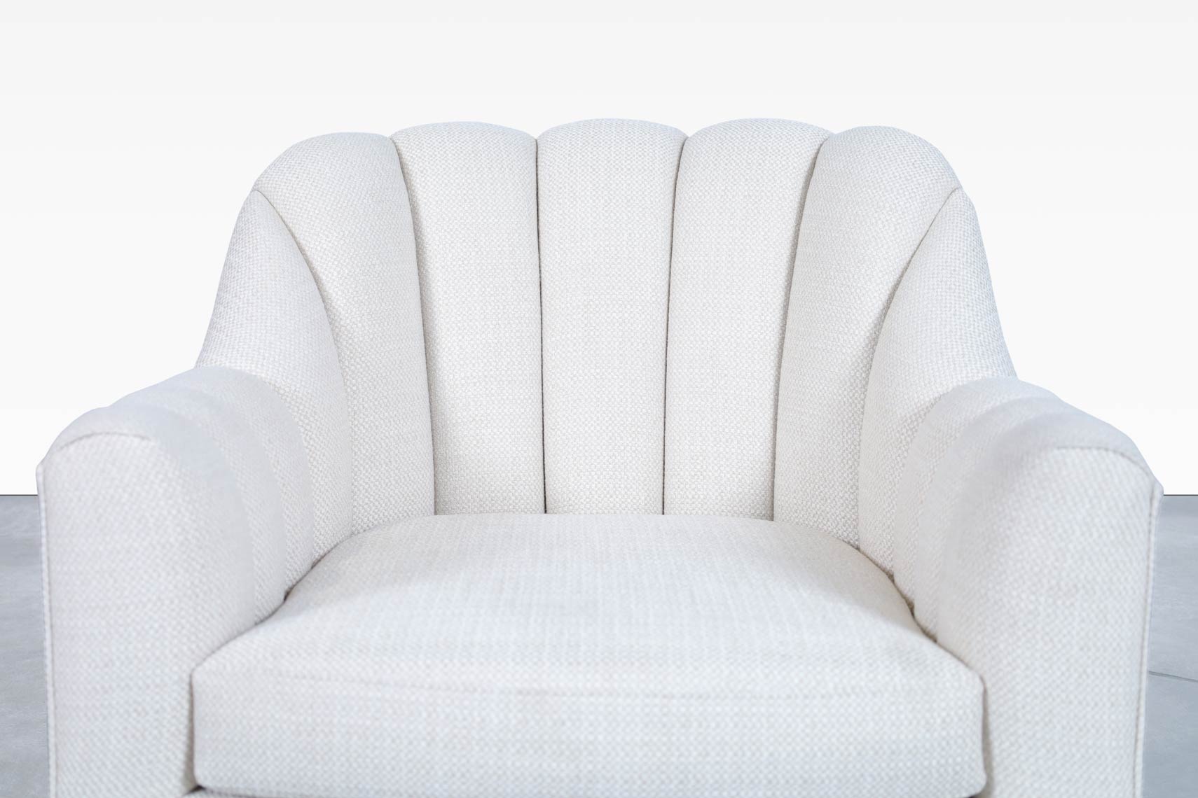 Mid Century Modern Walnut Swivel Lounge Chairs