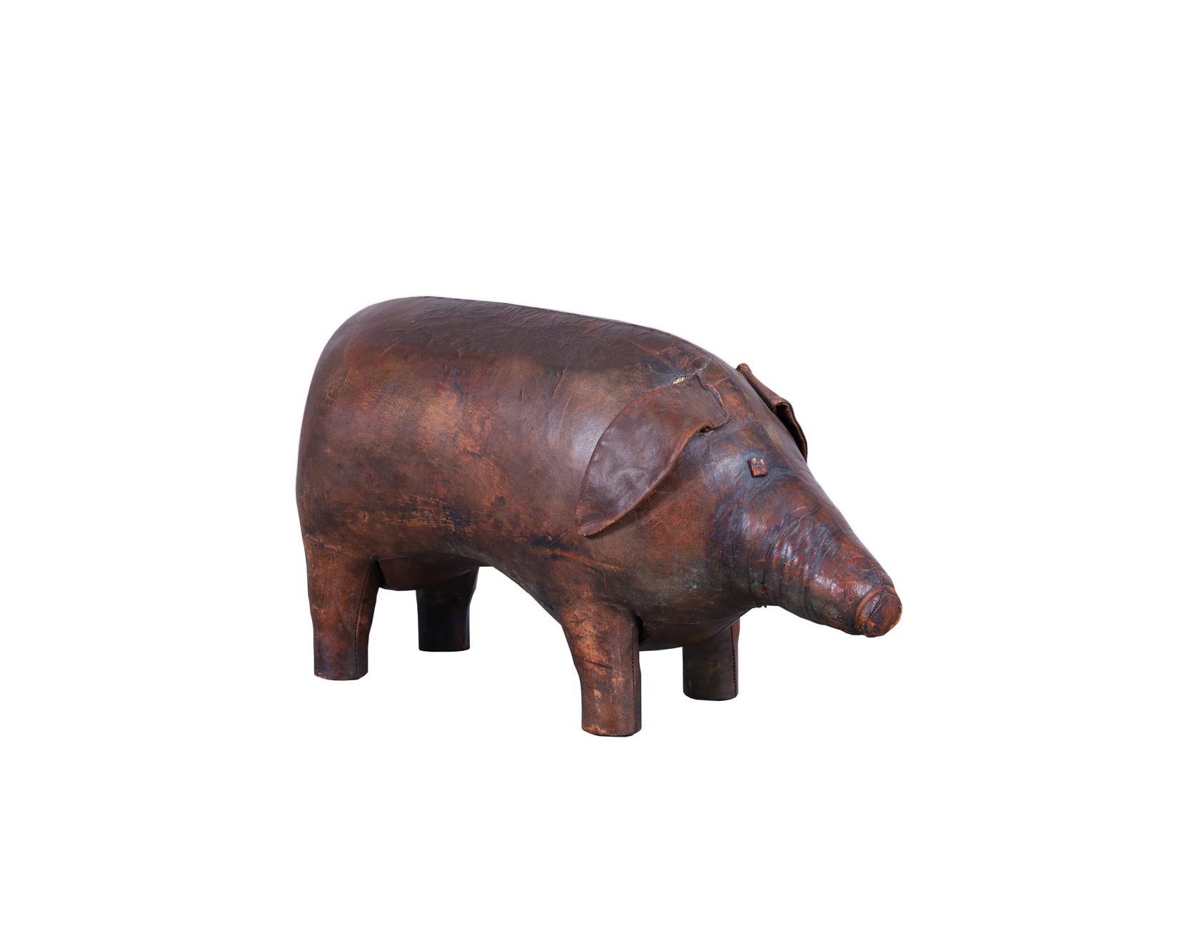Dimitri Omersa Leather Pig Footstool for Abercrombie and Fitch