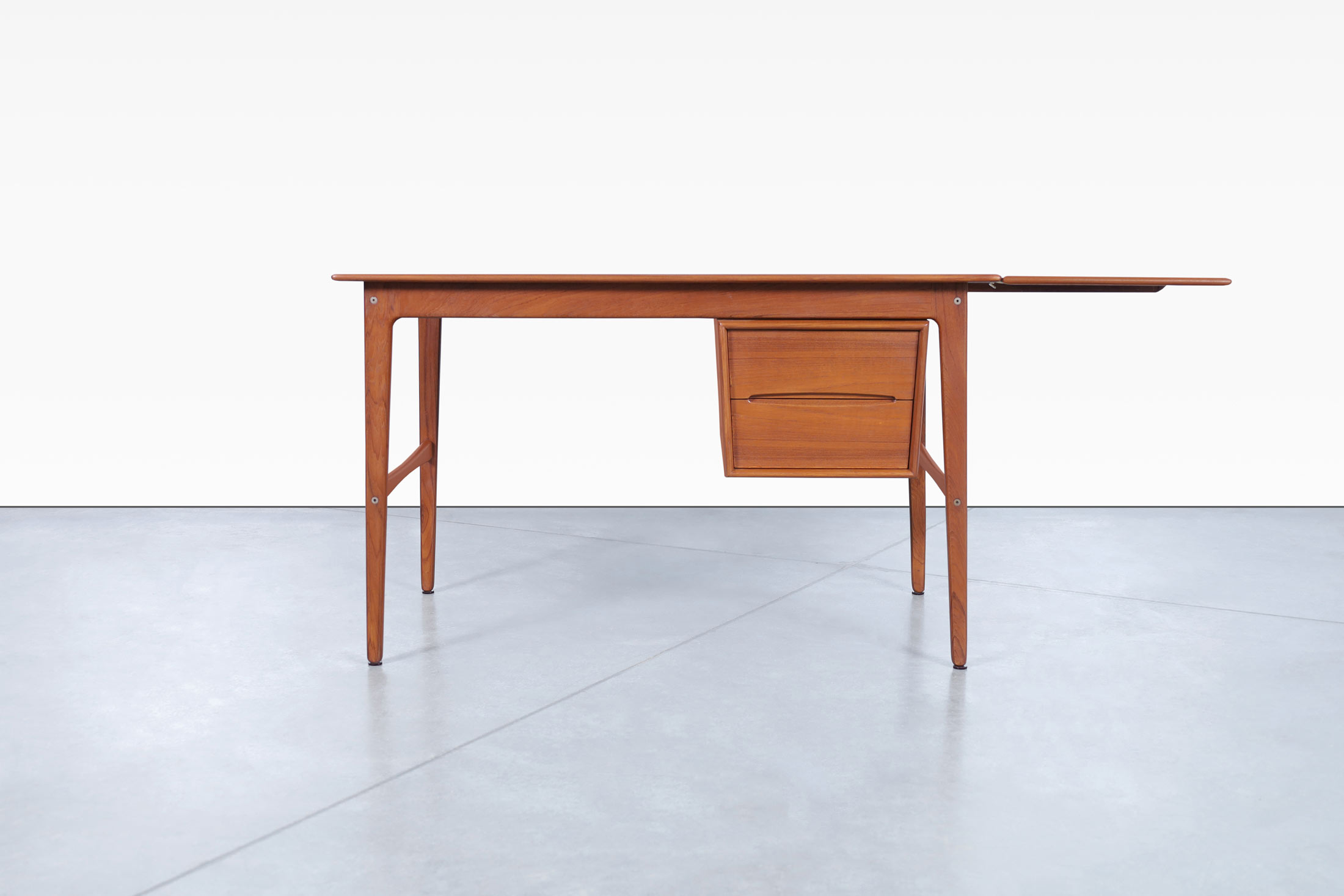 Danish Modern Teak Desk with Drop-Leaf by Aksel Boll Jensen