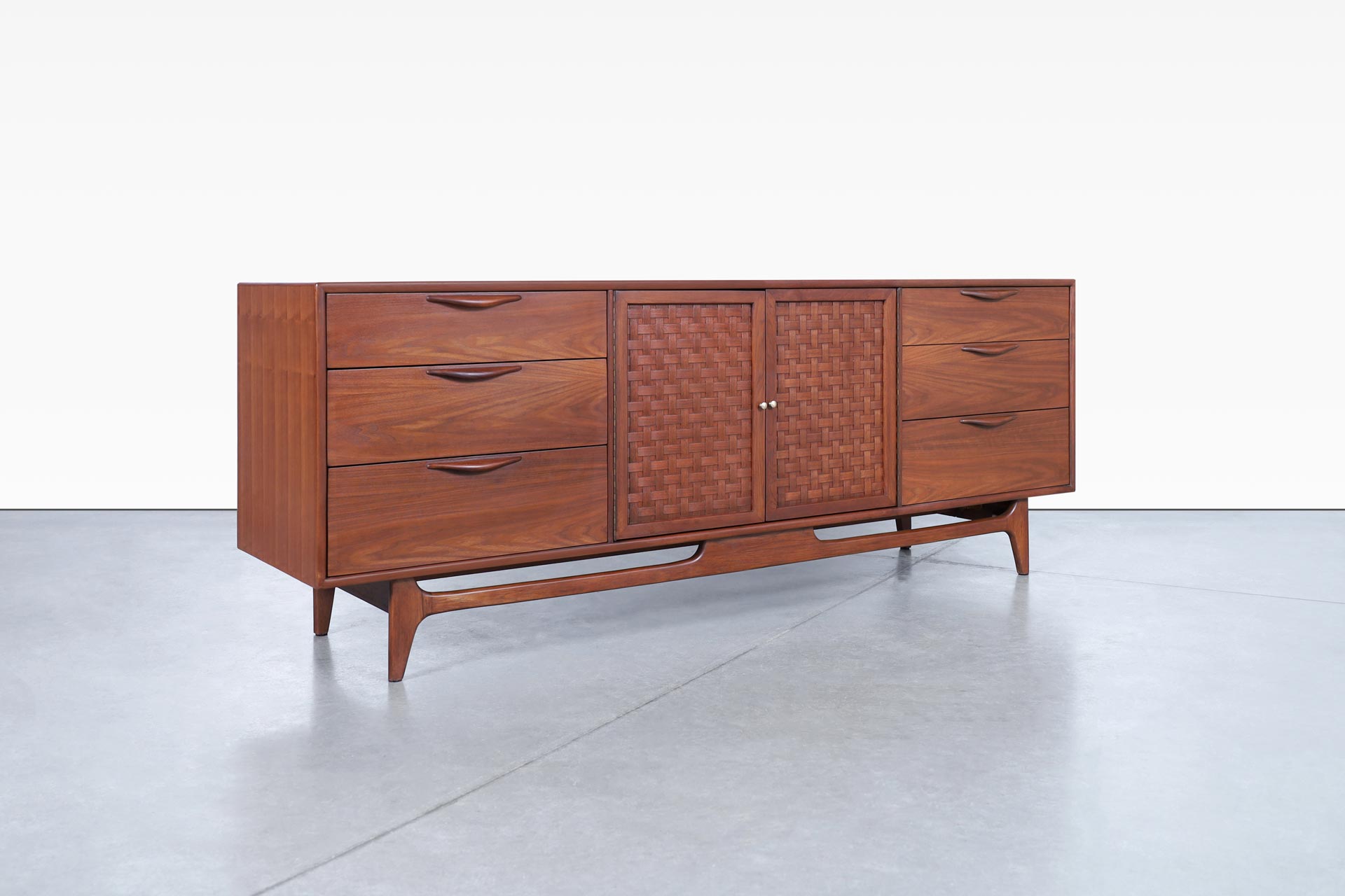 Mid Century Modern Perception Walnut Dresser by Warren Church for Lane