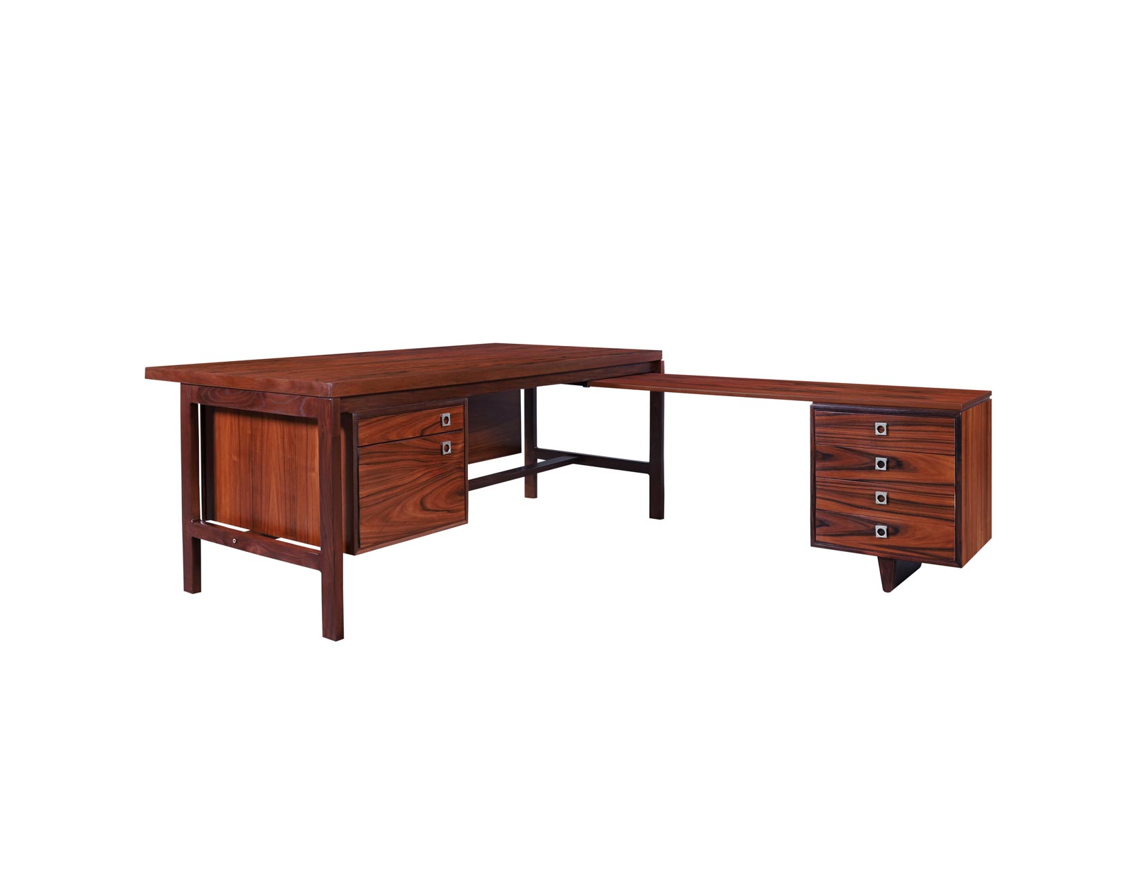 Danish Modern Rosewood L-Shaped Desk by Arne Vodder for H.P. Hansen