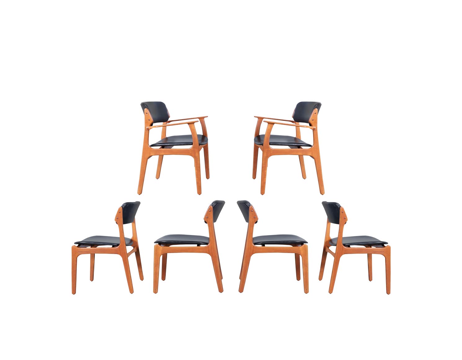 Danish Teak Dining Chairs Model OD-49 by Erik Buch for Oddense Maskinsnedkeri