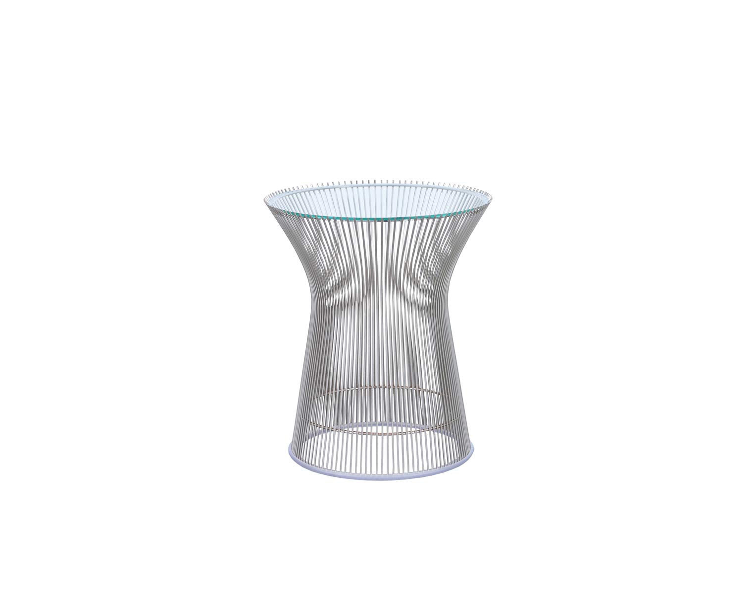 Warren Platner Nickel and Glass Side Table for Knoll